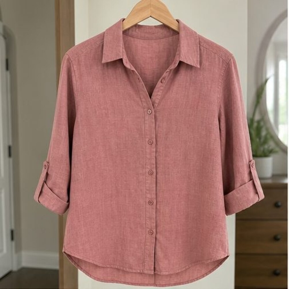 Rust Pleated Blouse